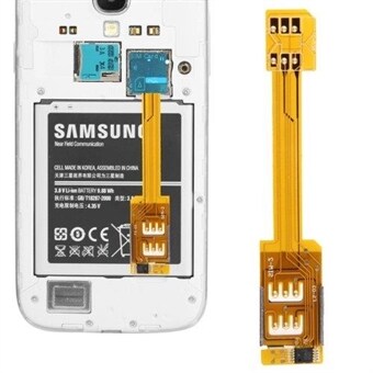 Simkortsadapter For Dubbla Simkort Till Samsung Galaxy S5 S4 S3 Note 4