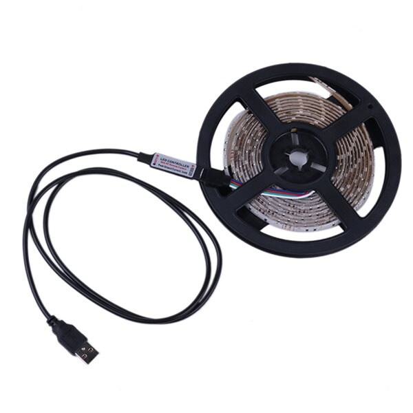 RGB Led Slinga USB med fjärrkontroll - 5 meter Vattentät - Köp på 24.s