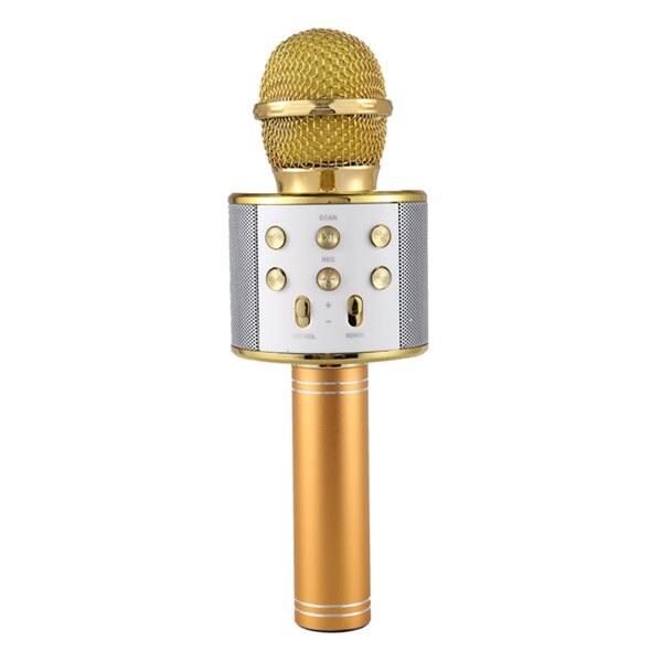 Karaokemikrofon Bluetooth Guld