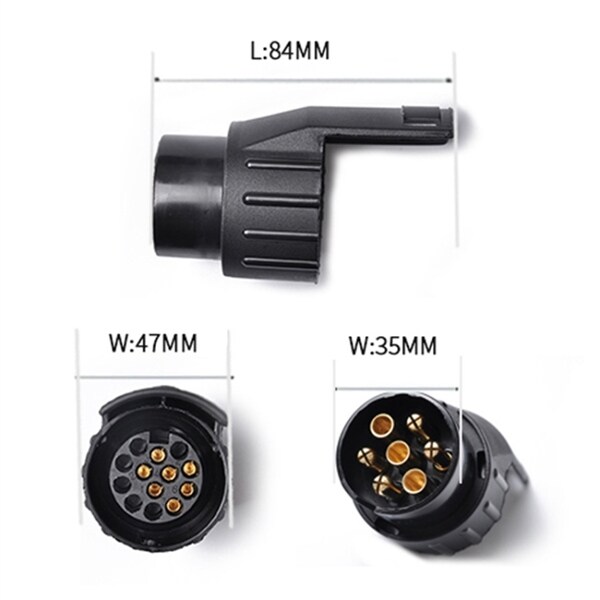 Biluttag adapter 12V 7-u003e13 pinn för släpvagn/lastbil /buss, europeisk bil