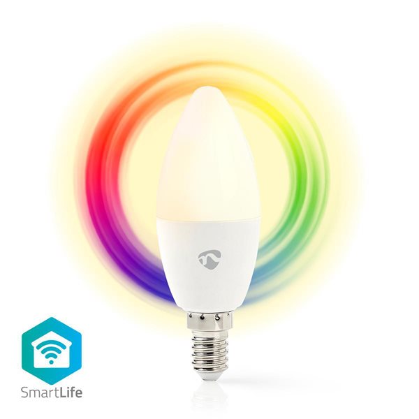 Nedis WiFi Smart LED-lampa E14 Fullfärg och varmvitt