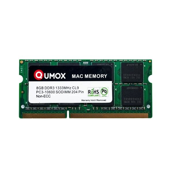 Qumox 8GB SODIMM MacMemory DDR3 1333MHz PC3-10600 CL9