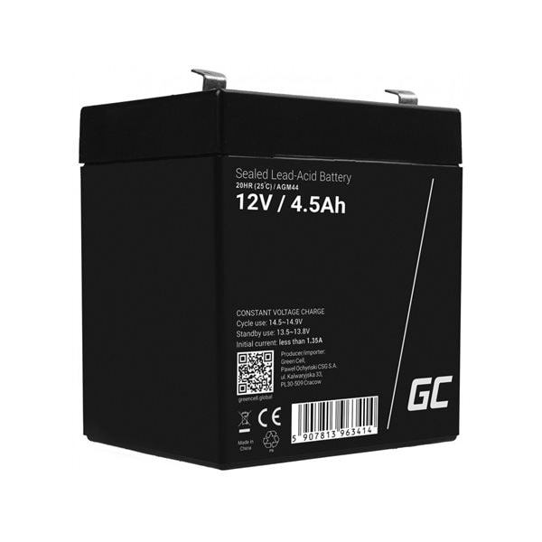 Green Cell AGM Batteri 12V 4.5Ah