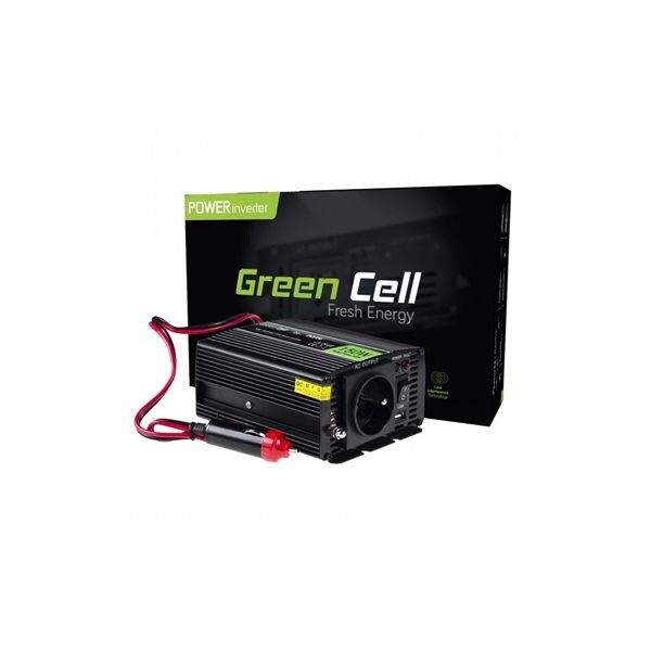 Green Cell Voltage Car Inverter 12V till 230V - 150W/300W Modifierad Sinus