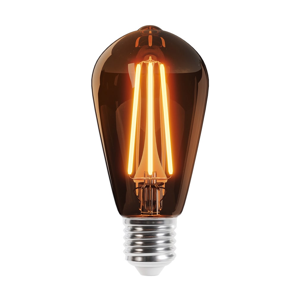 Forever Light LED-Lampa Filament E27 ST64 8W 230V 2700K 840lm COG - Guld
