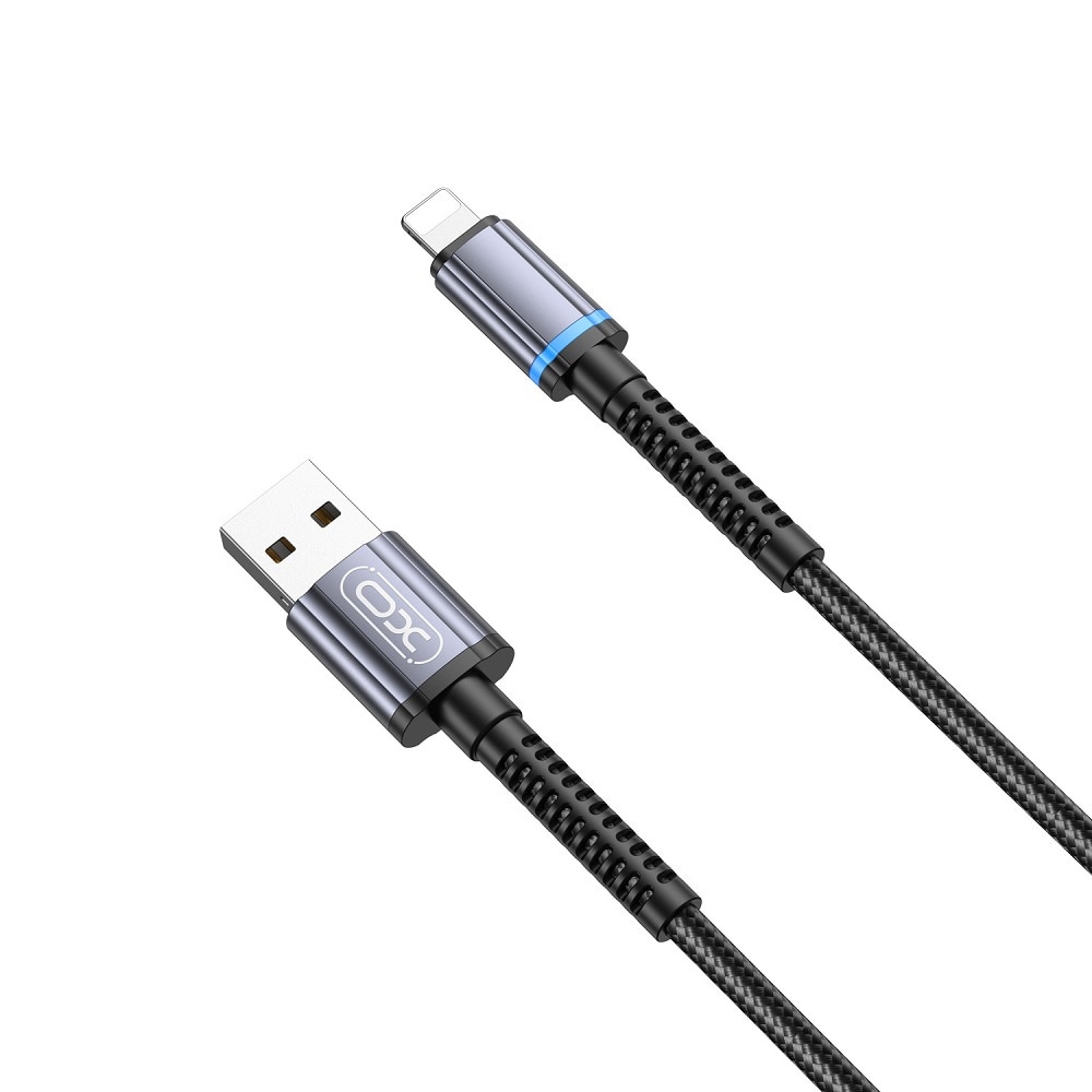 XO USB-Kabel USB - Lightning 1m 2,4A - Svart
