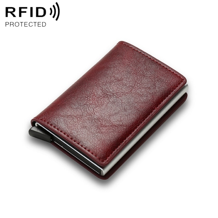 PopUp Plånbok med RFID-skydd Vinröd