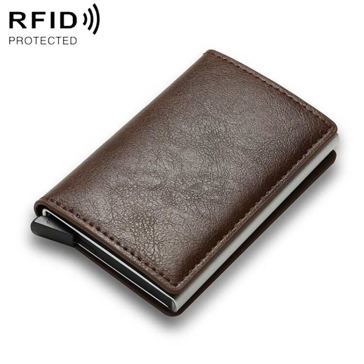 PopUp Plånbok med RFID-skydd Brun