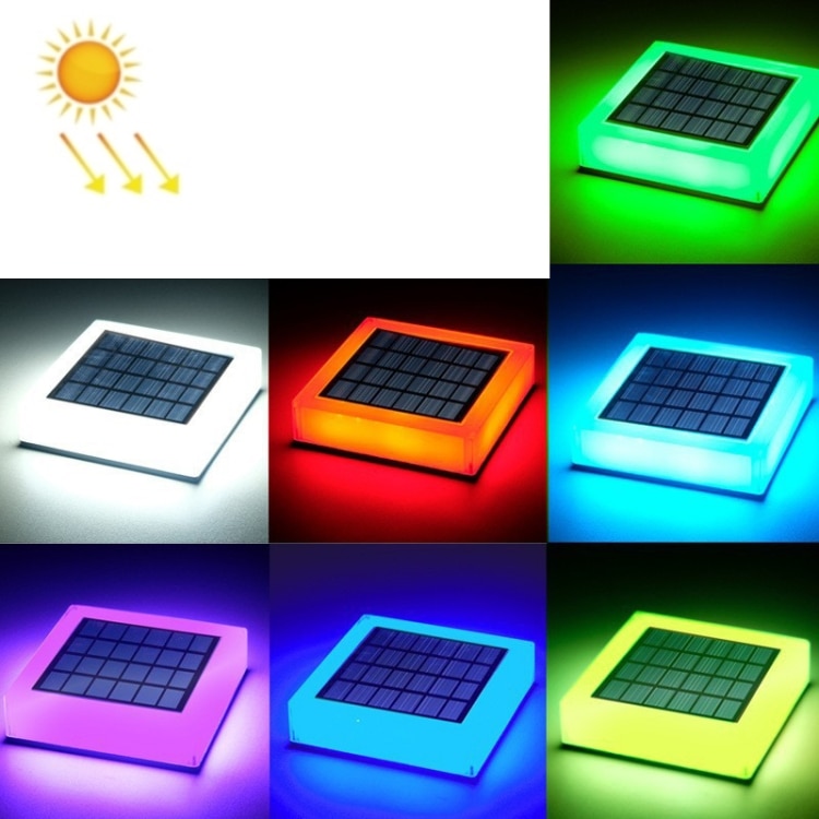 Vattentät RGB-lampa med solceller