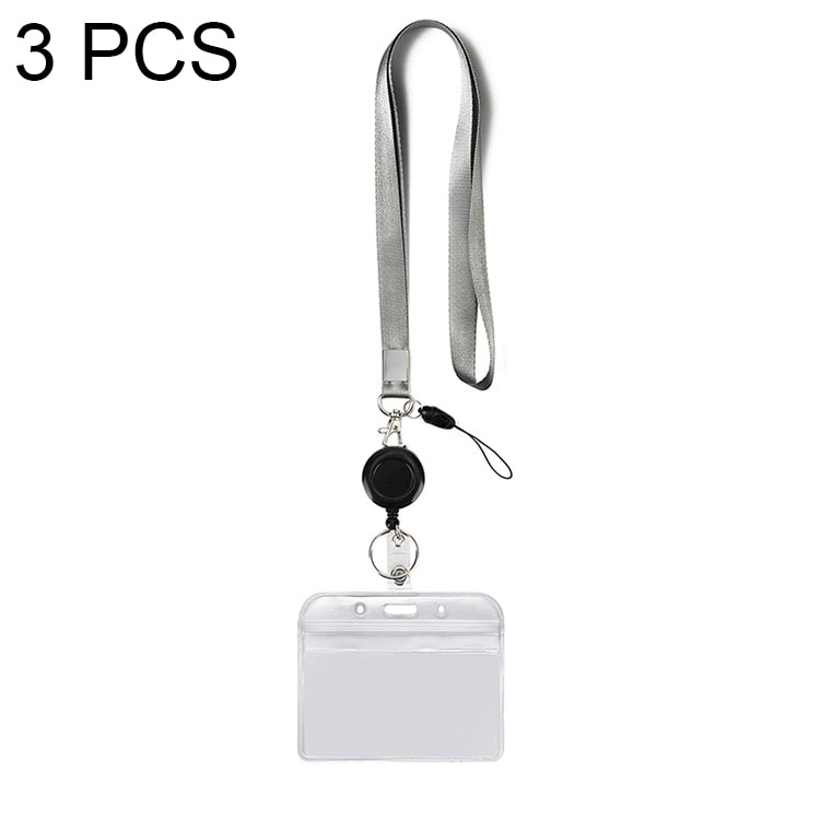 ID-Korthållare med avtagbar halsrem 3-pack