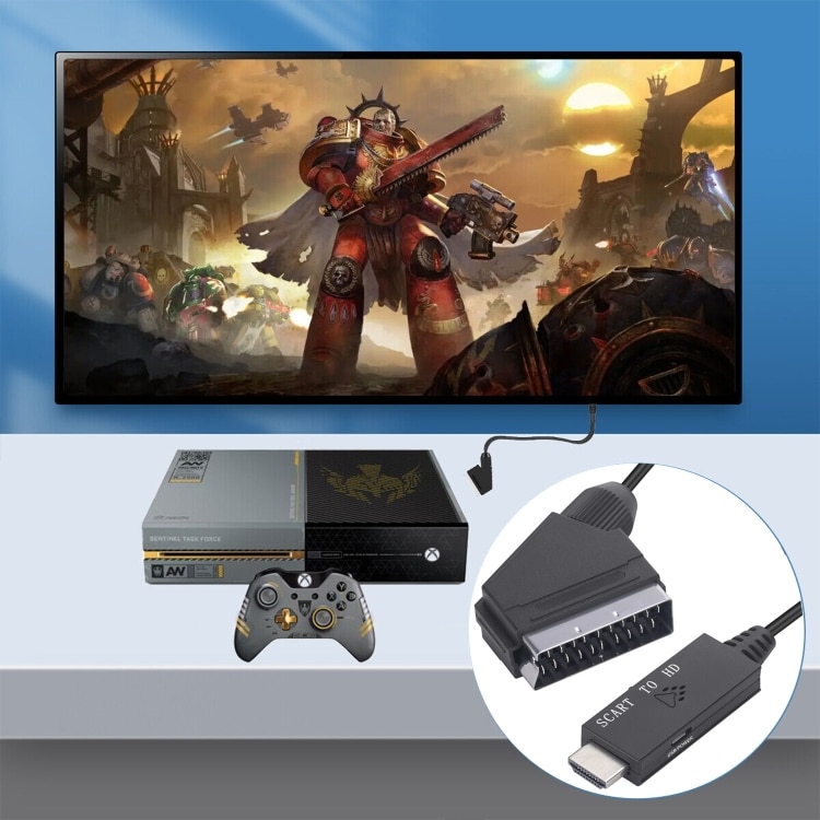 Scart till HDMI-omvandlare med stöd för 720p och 1080p
