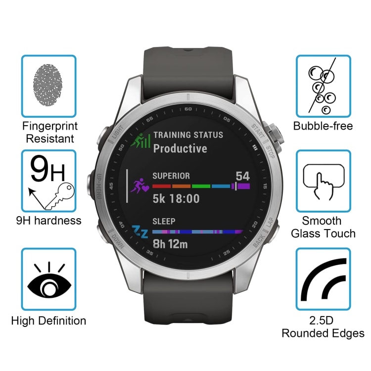 Skärmskydd i härdat glas till Garmin Fenix 7S