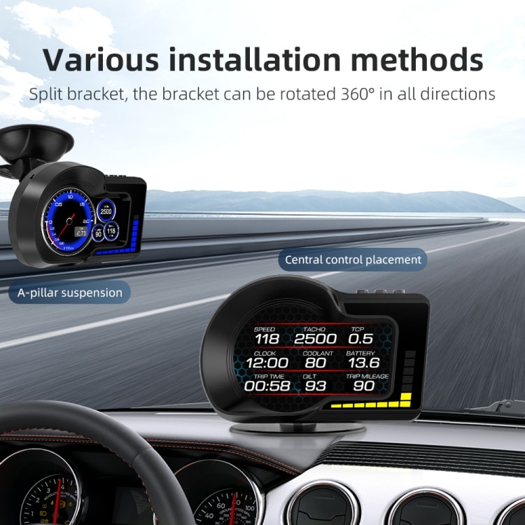 Ersättande digital LCD-skärm för instrumentpanel GPS+OBD