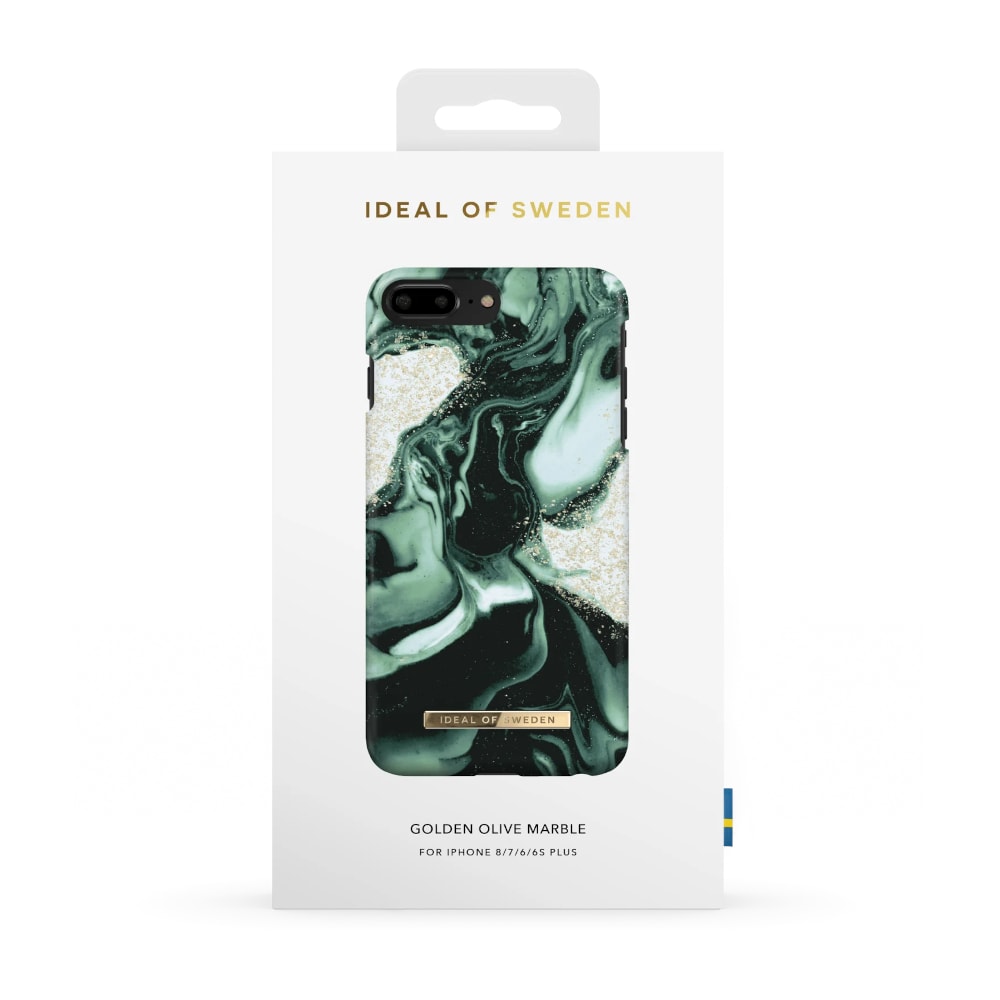 IDEAL OF SWEDEN Mobilskal Golden Olive Marble till iPhone 8/7/6/6s Plus