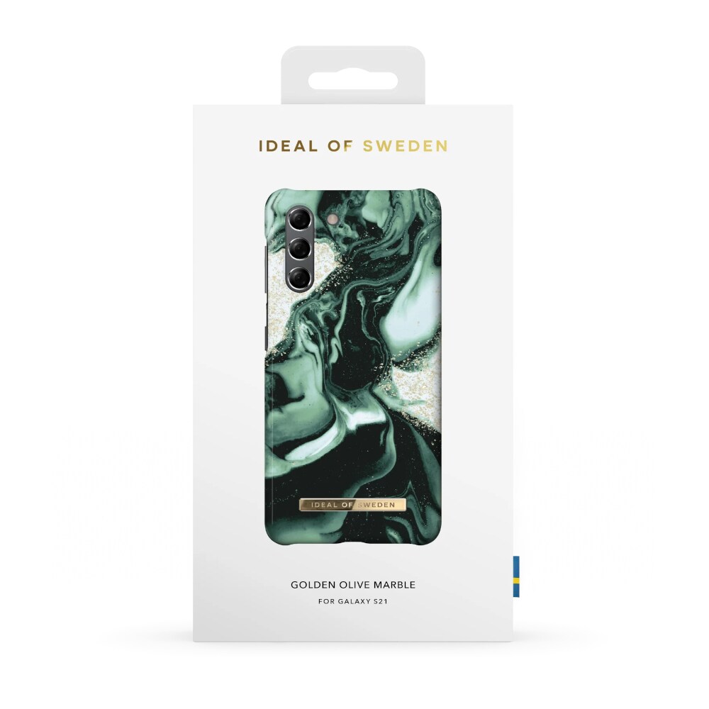 IDEAL OF SWEDEN Mobilskal Golden Olive Marble till Samsung Galaxy S21
