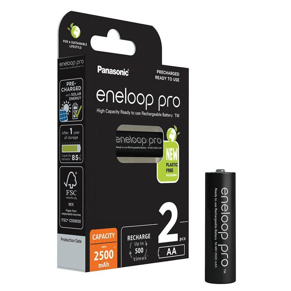 Panasonic Eneloop Pro AA-batterier 2500mAh - 2st