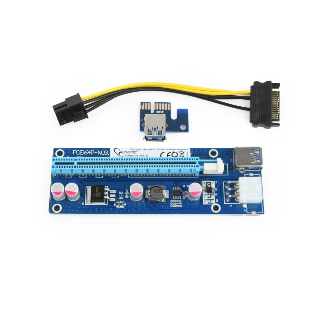 Gembird PCI-Express Riser-kort med 6-pin strömkabel