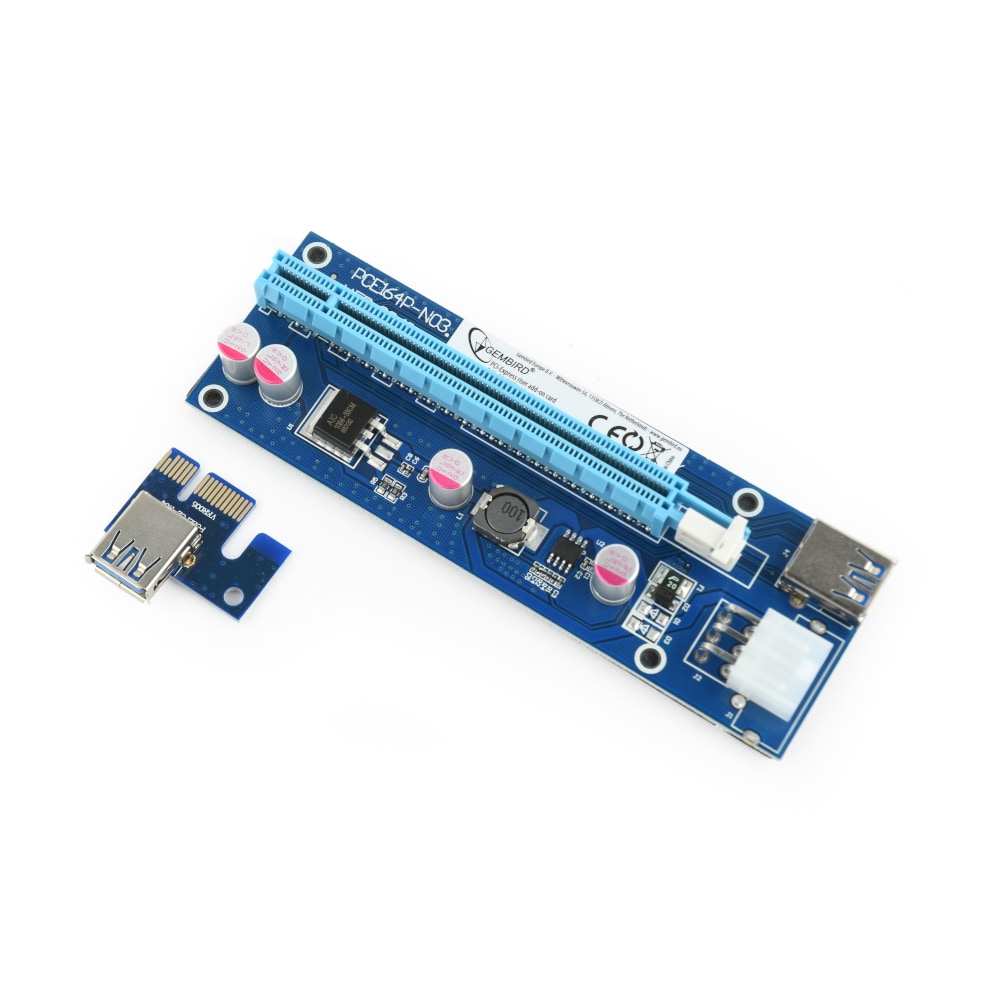 Gembird PCI-Express Riser-kort med 6-pin strömkabel
