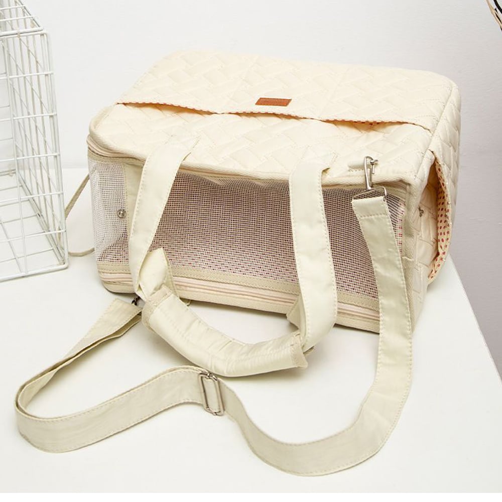 Handväska för små husdjur 37x15.5x25cm - Beige