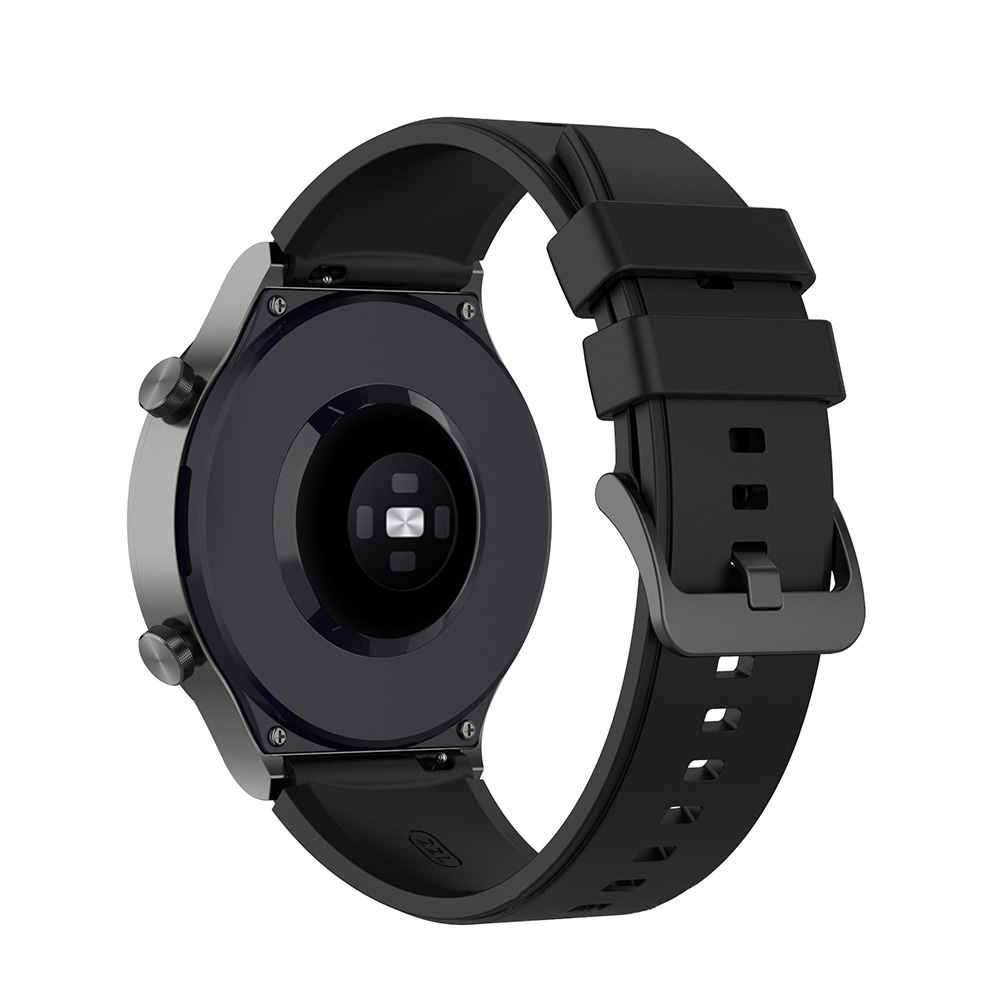 Silikonarmband 22mm till Huawei Watch GT3 Pro 46mm - Svart