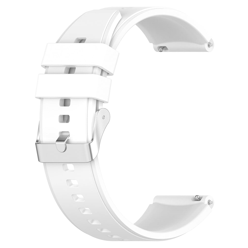 Silikonarmband 22mm till Huawei Watch GT3 Pro 46mm - Vit/Silver