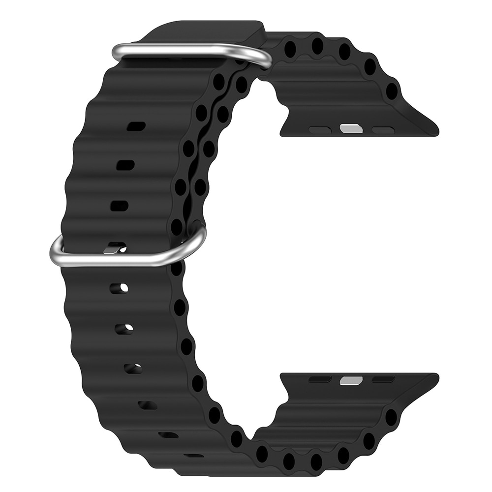 Silikonarmband Havsband till Apple Watch Ultra - 38/40/41mm, Svart