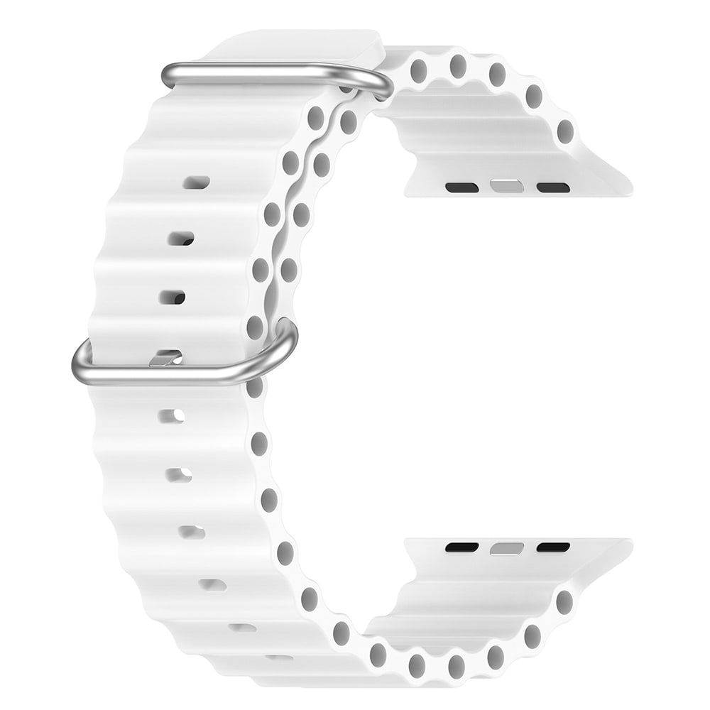 Silikonarmband Havsband till Apple Watch Ultra - 38/40/41mm, Vit