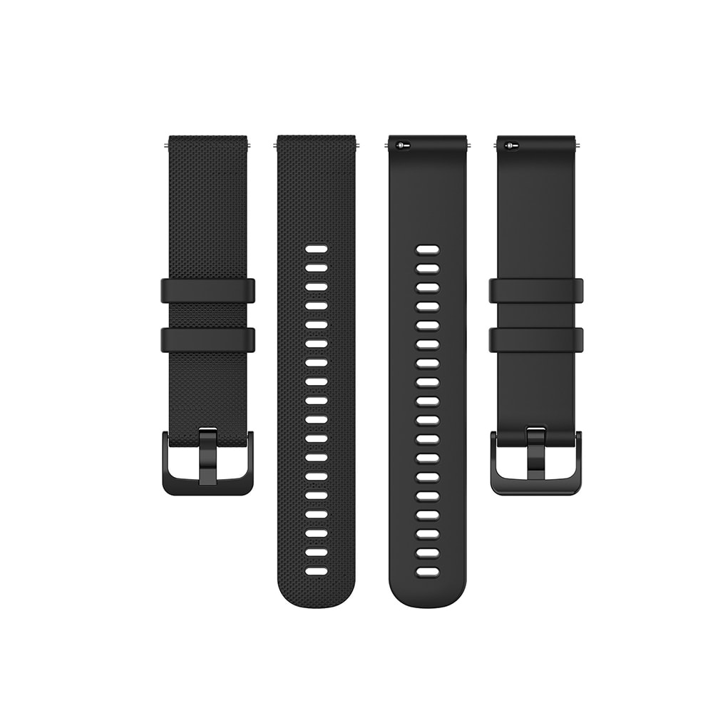 Silikonarmband 22mm till Garmin Vivoactive 4 - Svart