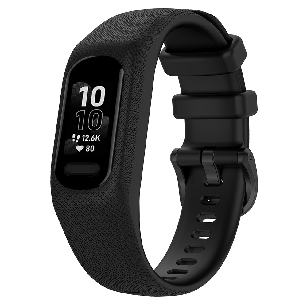 Silikonarmband till Garmin Vivosmart 5 - Svart, stl. M
