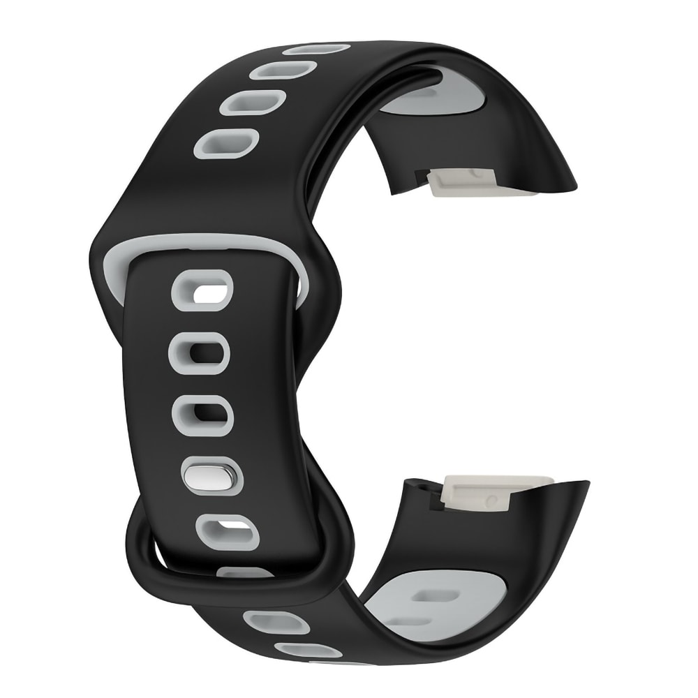 Silikonarmband till Fitbit Charge 5 - Svart/Grå