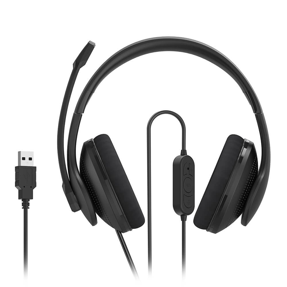 Hama PC Headset Office Stereo Over-Ear HS-USB300 V2 Svart USB