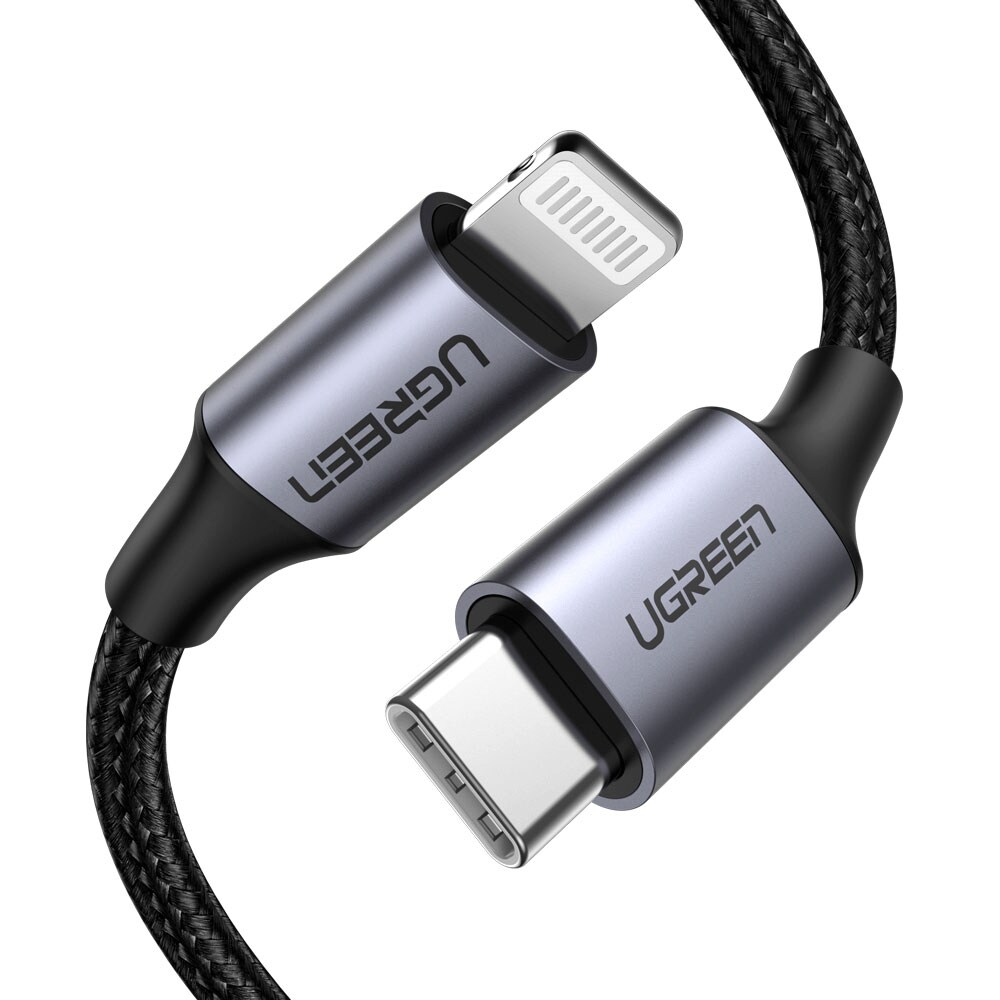 Ugreen USB-C till lightningkabel 1m Svart