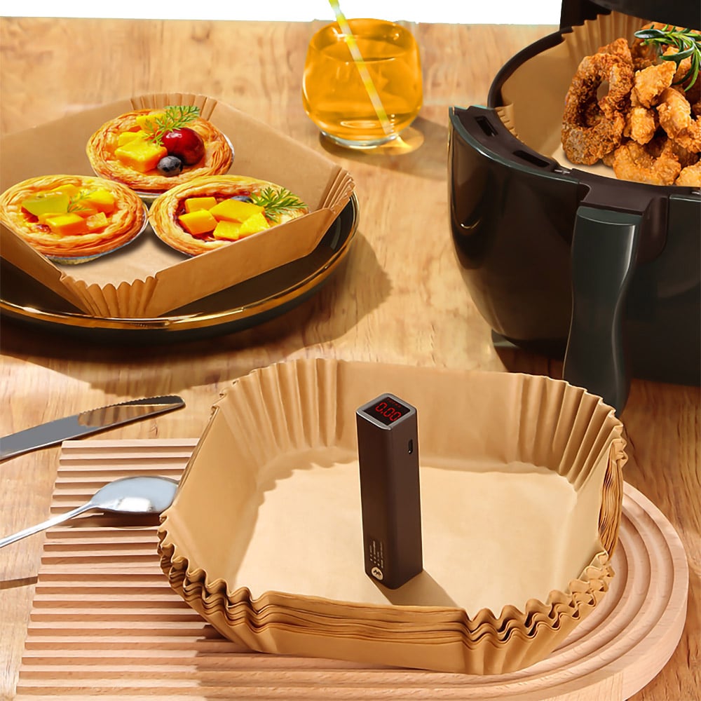 100-pak Airfryer-bagepapir 20 cm - Medium