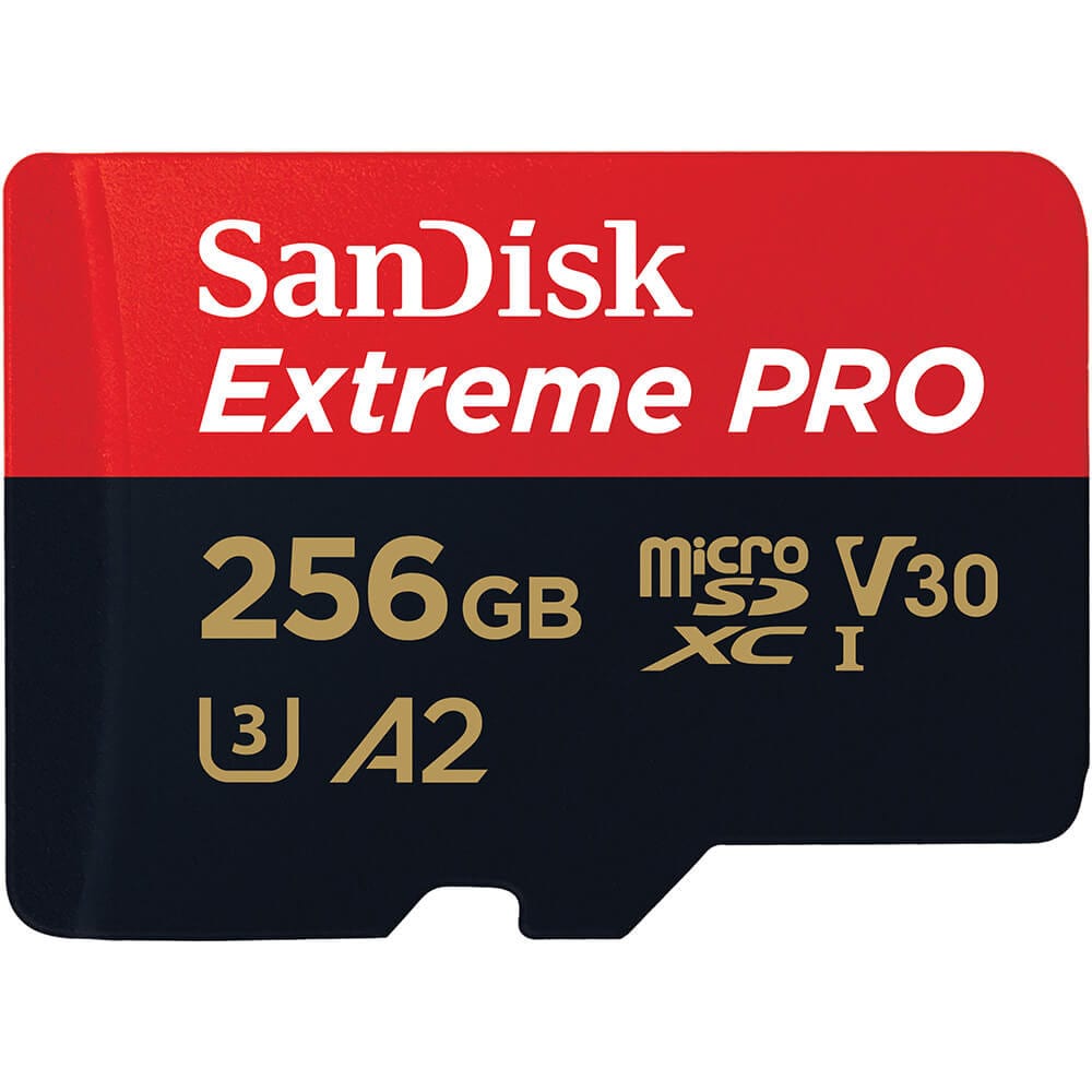 SanDisk MicroSDXC Extreme Pro 256GB 200MB/s A2 C10 V30 UHS-I