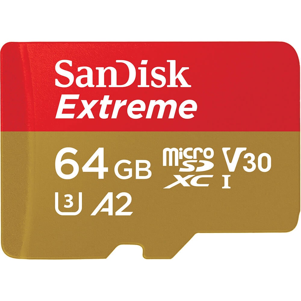 SanDisk MicroSDXC Extreme 64GB Adapter 170MB/s A2 C10 V30