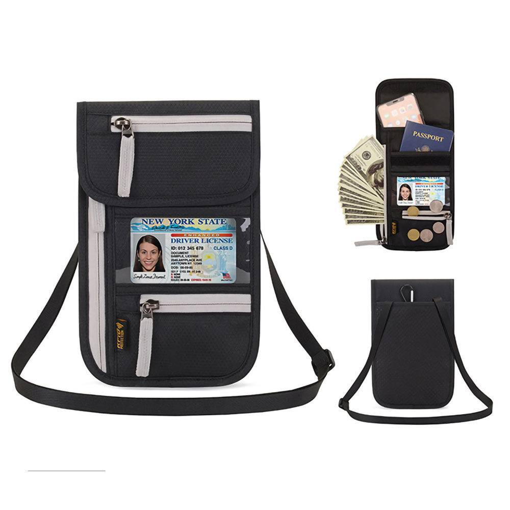 Reseplånbok med RFID-skydd - Svart