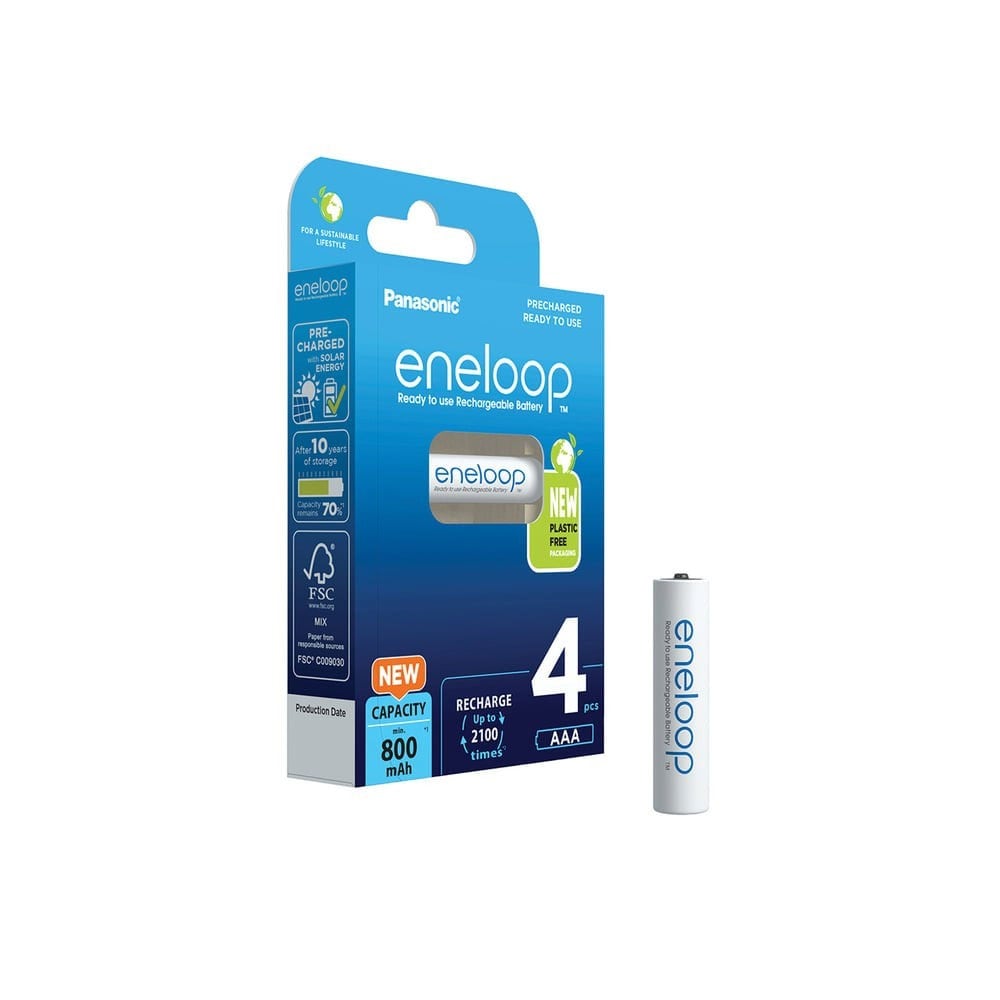Panasonic Eneloop AAA-Batterier 800mAh 4-pack