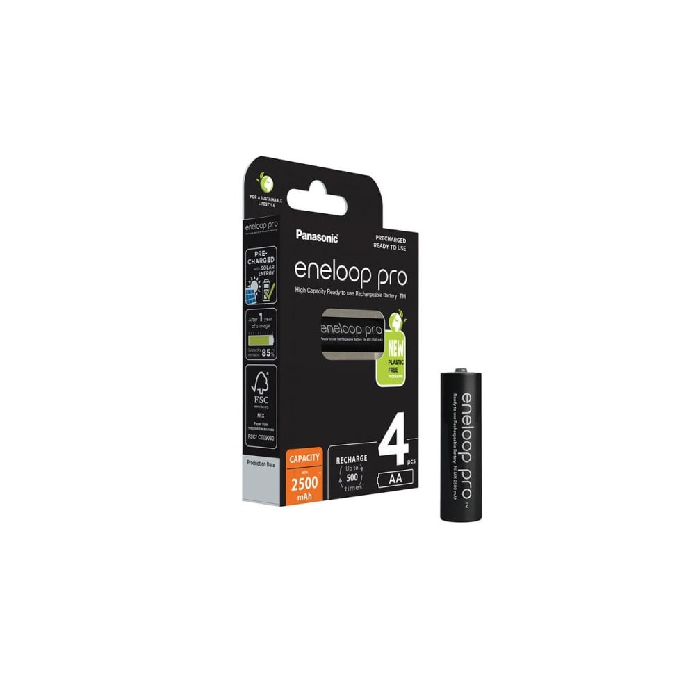 Panasonic Eneloop Pro AA-Batterier 2500mAh 4-pack