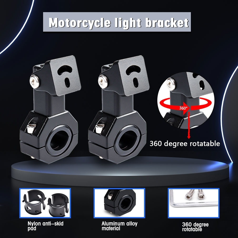 Universal Hållare för Motorcykelbelysning 2-pack