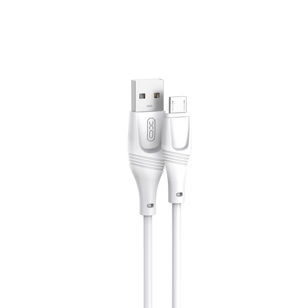 XO USB-Kabel USB - microUSB 1m 2,4A - Vit