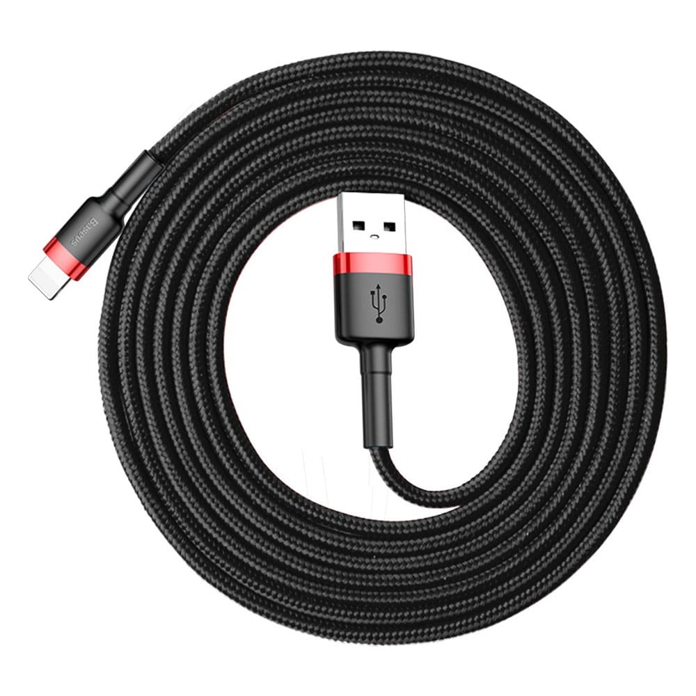 Baseus Cafule USB till Lightning-kabel 1m - Flätad Svart