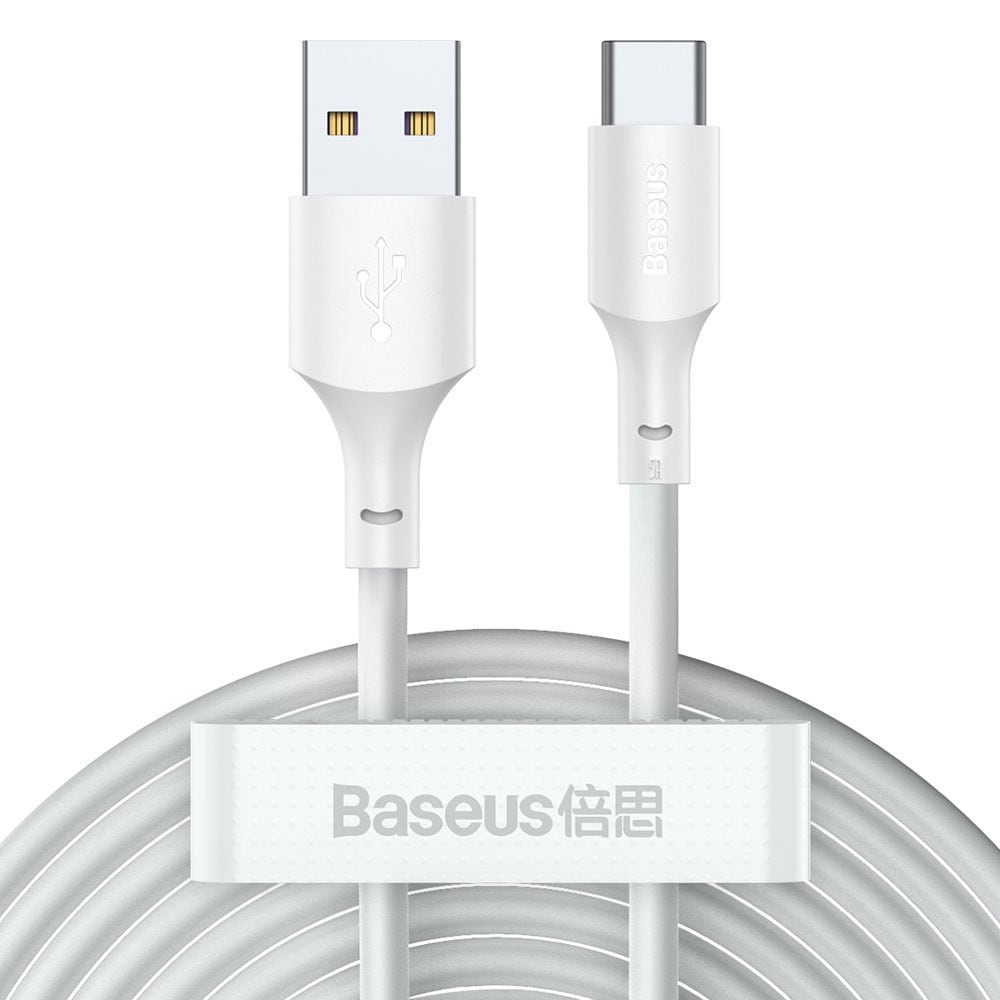 Baseus USB till USB-C-kabel 40W 1,5m 2-pack - Vit