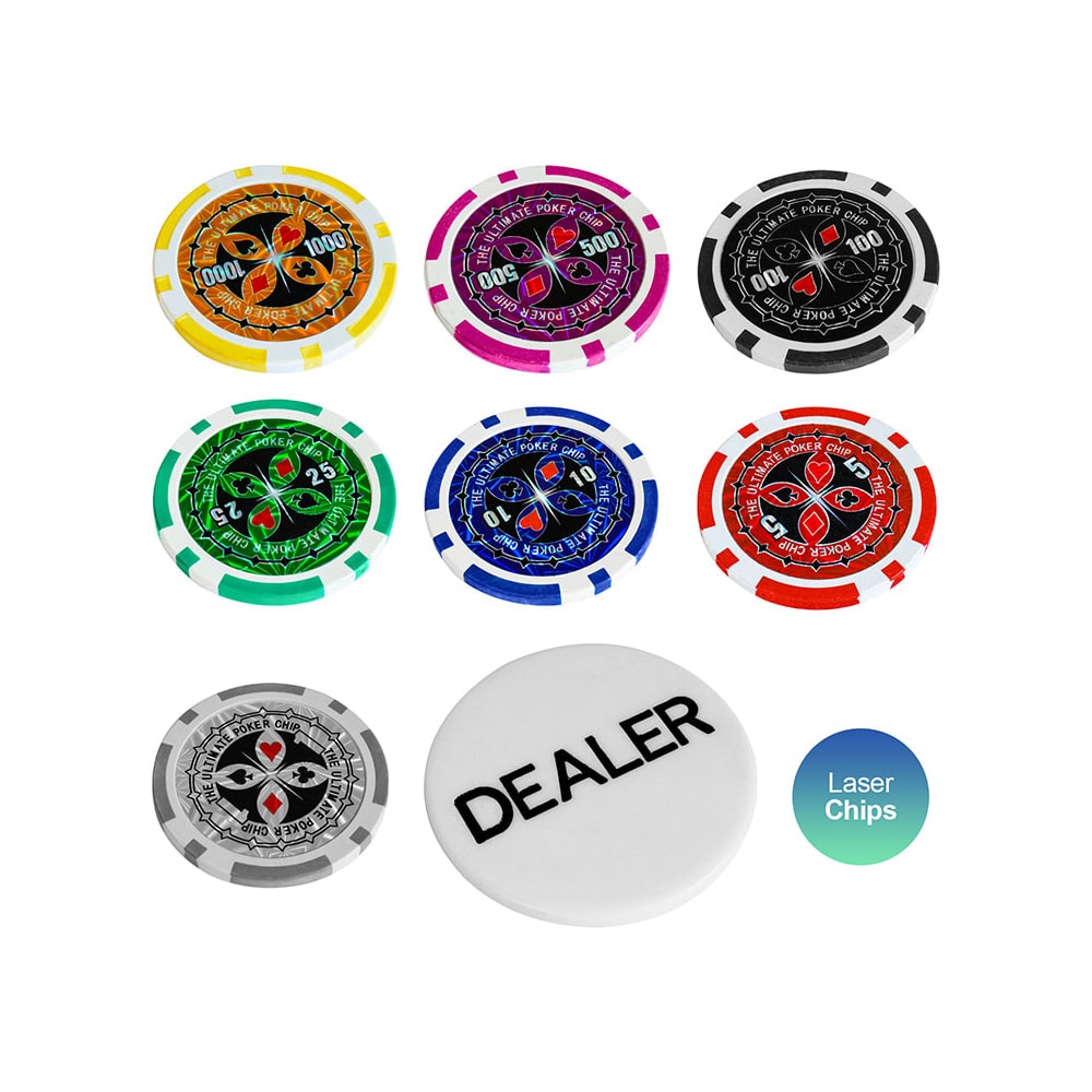 Pokerset med 500 marker och väska