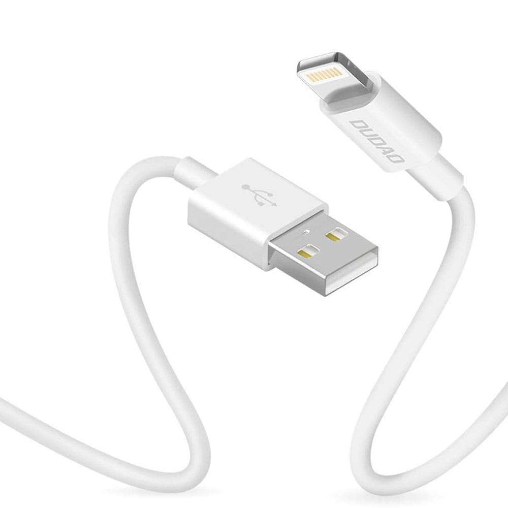 Dudao USB-kabel USB till Lightning 3A 1m - Vit