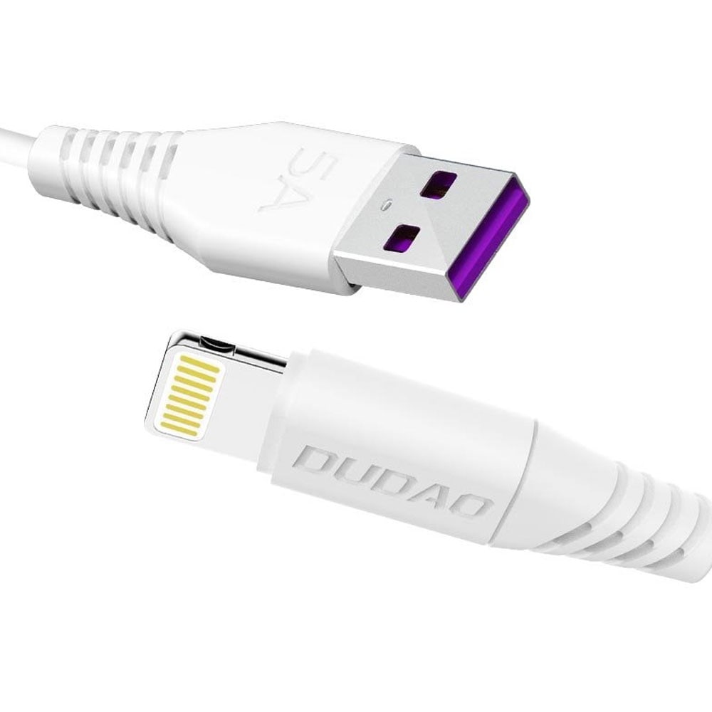 Dudao USB-kabel USB till Lightning 5A 1m - Vit