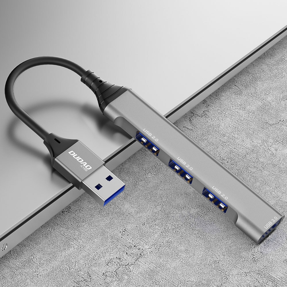 Dudao USB-Hubb 4i1 USB-A till 4x USB-A (3 x USB2.0 / USB3.0)