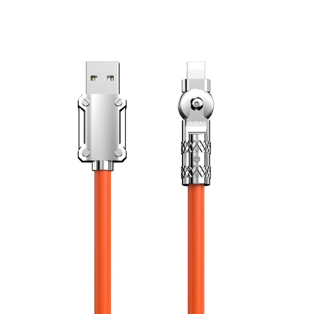 Dudao USB-kabel med USB till vinklingsbar Lightning 30W 1m - Orange