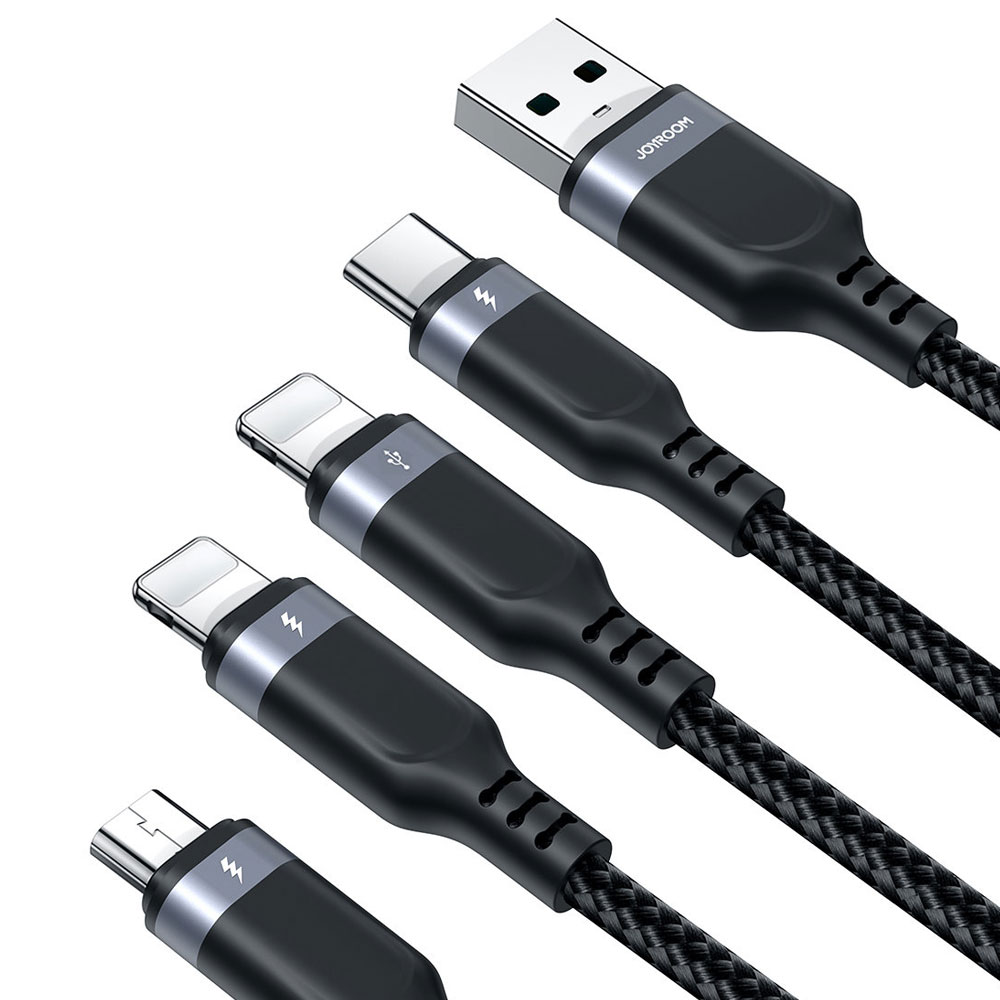 Joyroom 4i1 USB-Kabel USB-A till 1xUSB-C, 2xLightning & 1xMicroUSB
