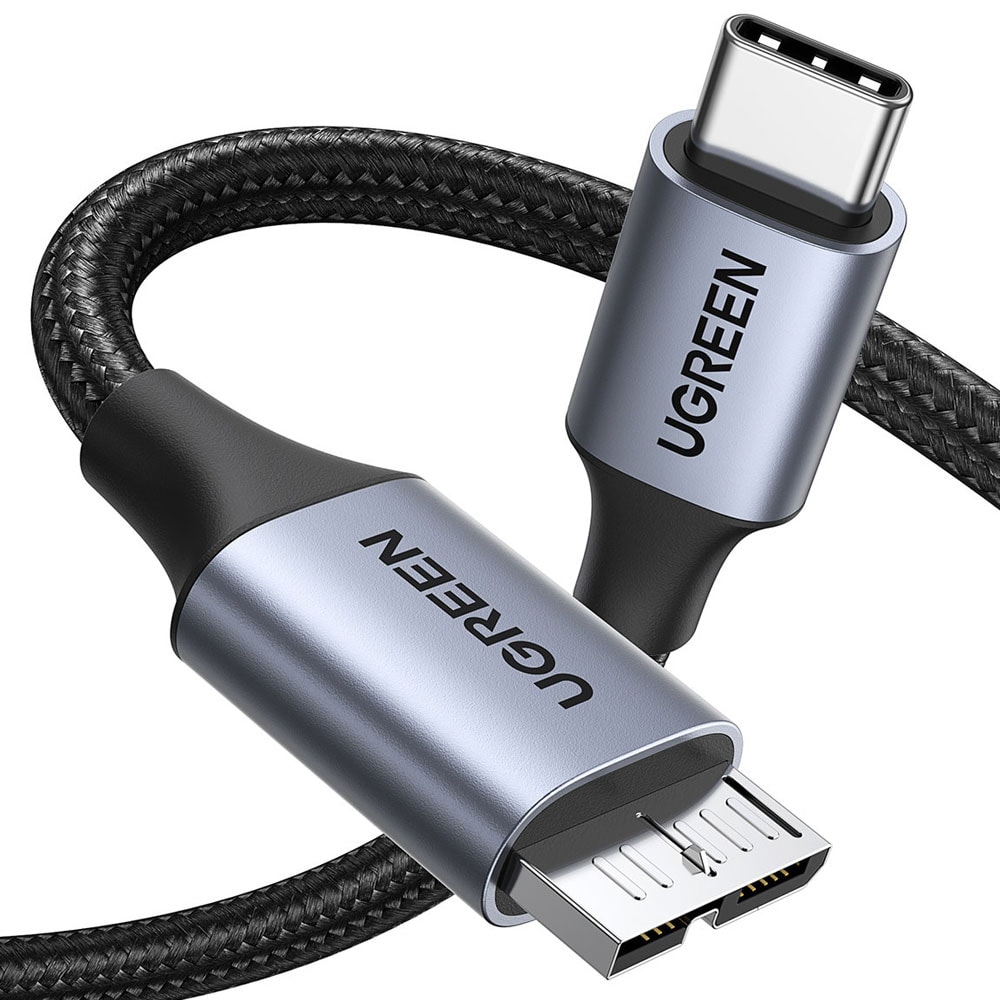 Ugreen USB-kabel USB-C till MicroUSB B 3.0 1m - Grå