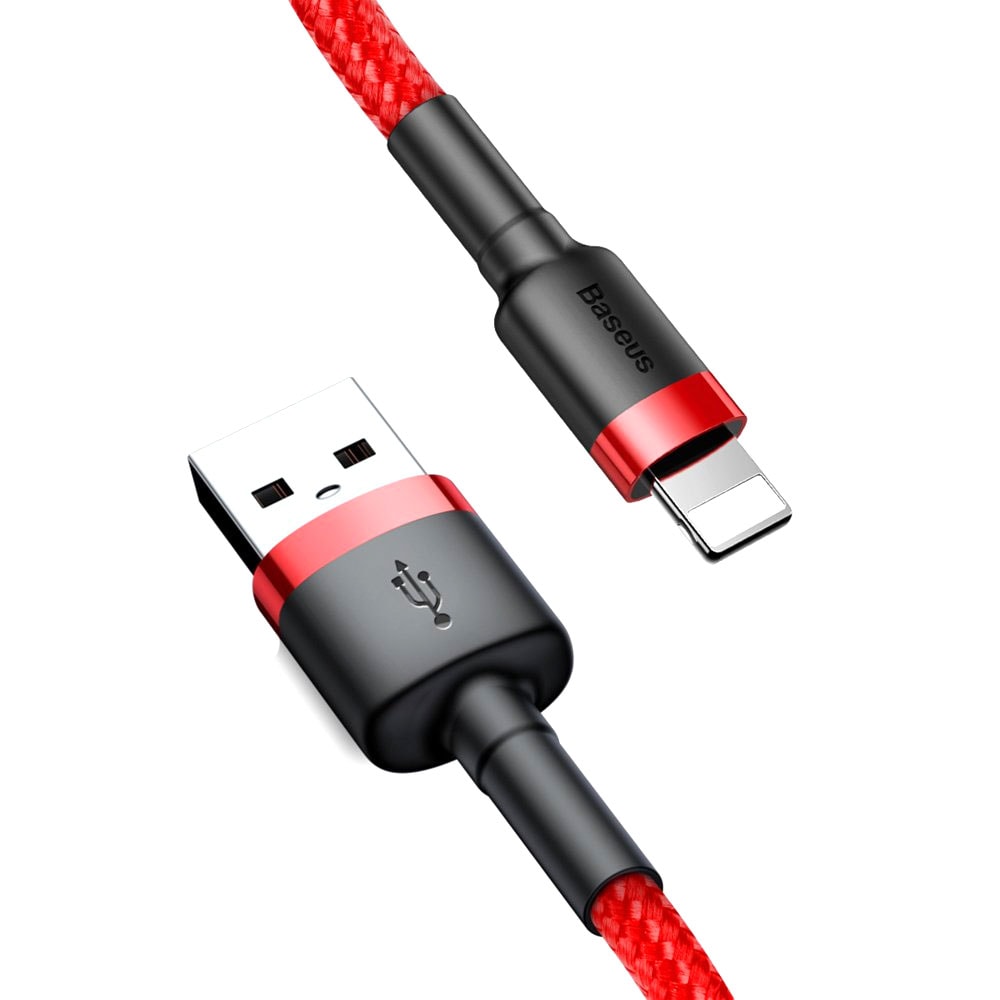 Baseus Cafule Flätad USB-kabel USB till Lightning QC3.0 2.4A 50cm
